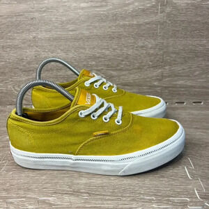 Vans Authentic Women's‎ Yellow Suede Sneakers Size 8.5 Casual Skateboarding